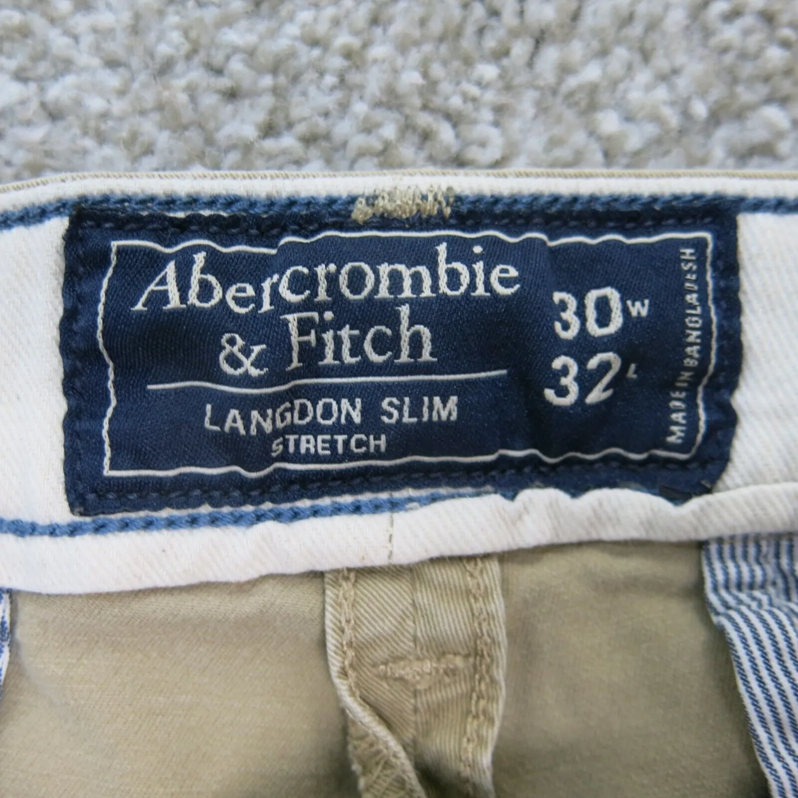 Abercrombie & Fitch Mens Jeans Stretch Langdon Slim Brown Size W30XL32