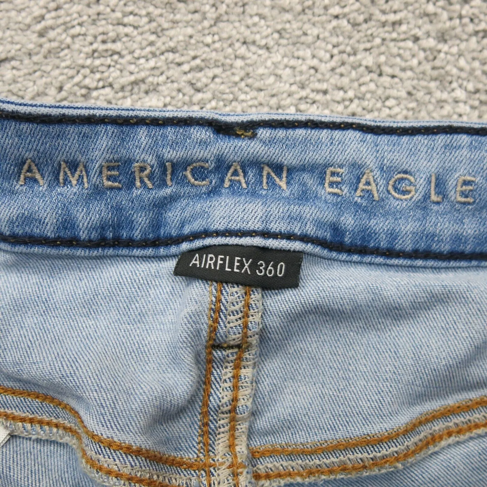 American Eagle Men Airflex 360 Slim Fit Skinny Leg Jeans Low Rise Blue W26XL28