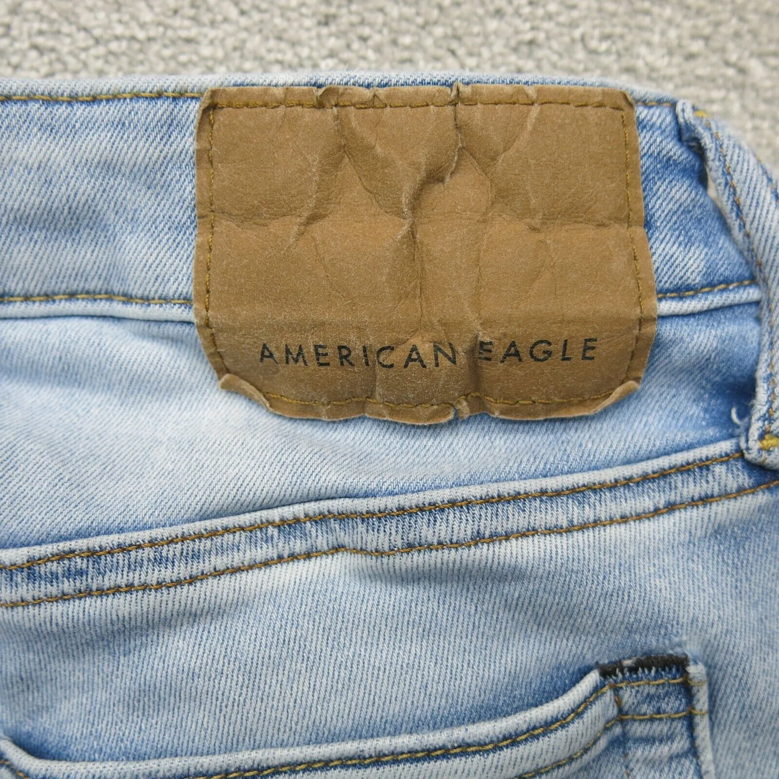 American Eagle Men Airflex 360 Slim Fit Skinny Leg Jeans Low Rise Blue W26XL28