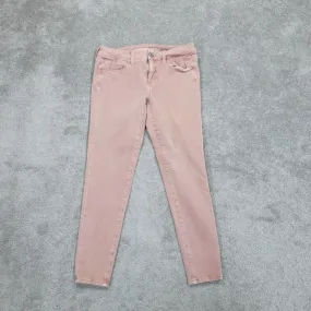 American Eagle Outfitter Womens Super Stretch Skinny Leg Jeans Pink Size 8 Reg