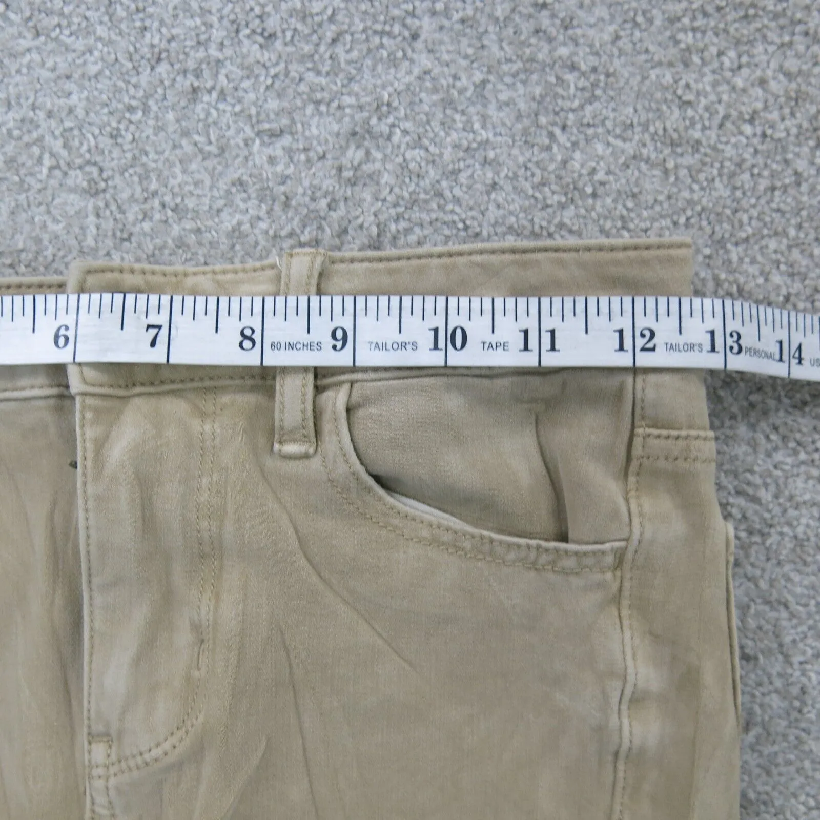 American Eagle Women Jeans Skinny Leg Super Stretch Pockets Tan Size US 00 Short