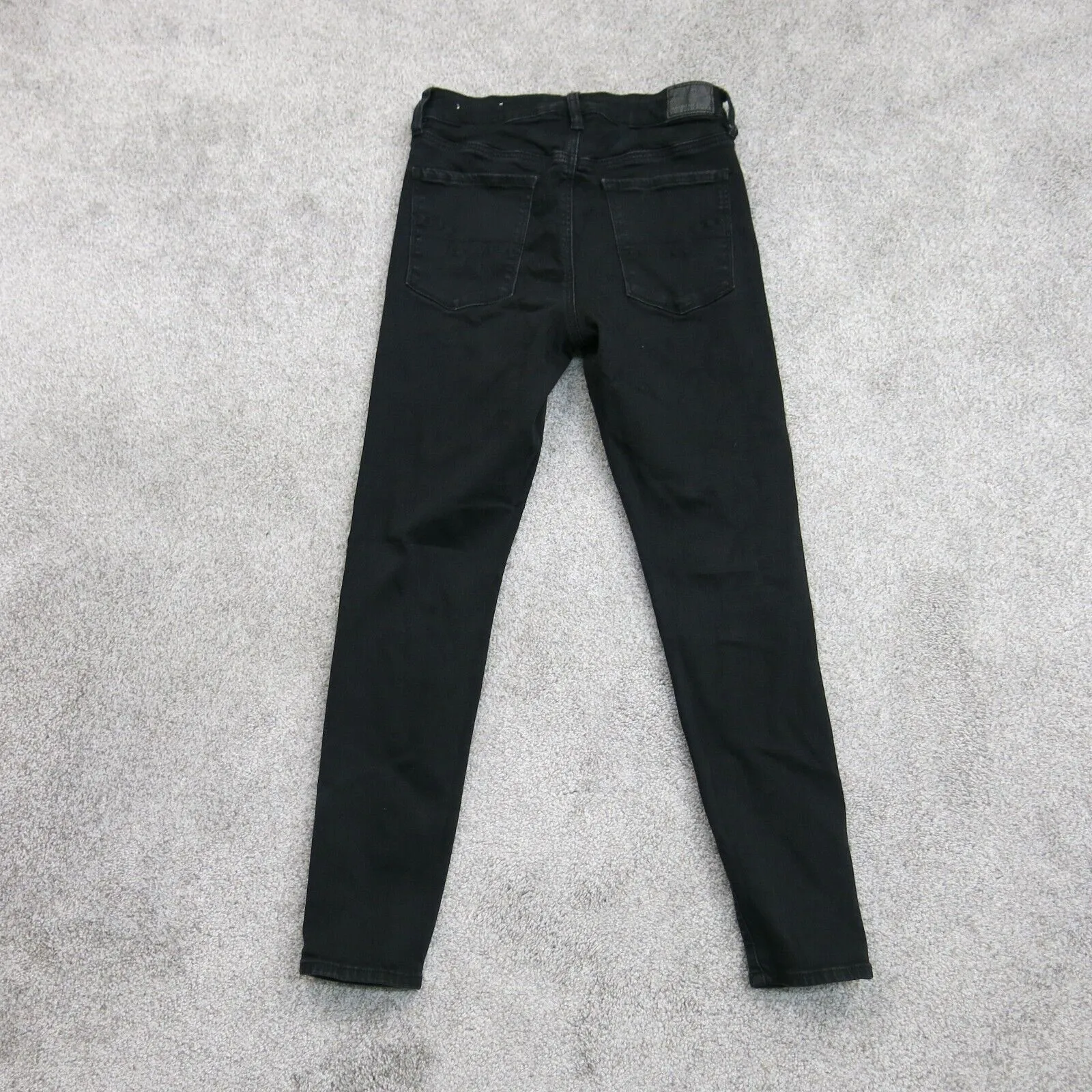 American Eagle Womens Skinny Leg Jeans Slim Fit Mid Rise Pockets Black Size 8