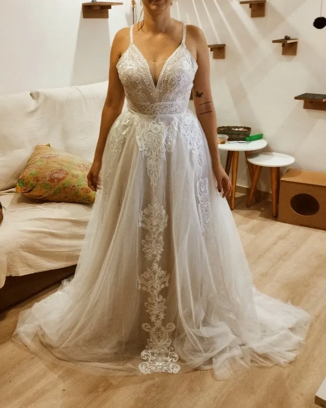 Applique/Tulle A Line Wedding Gown All Sizes/Colors