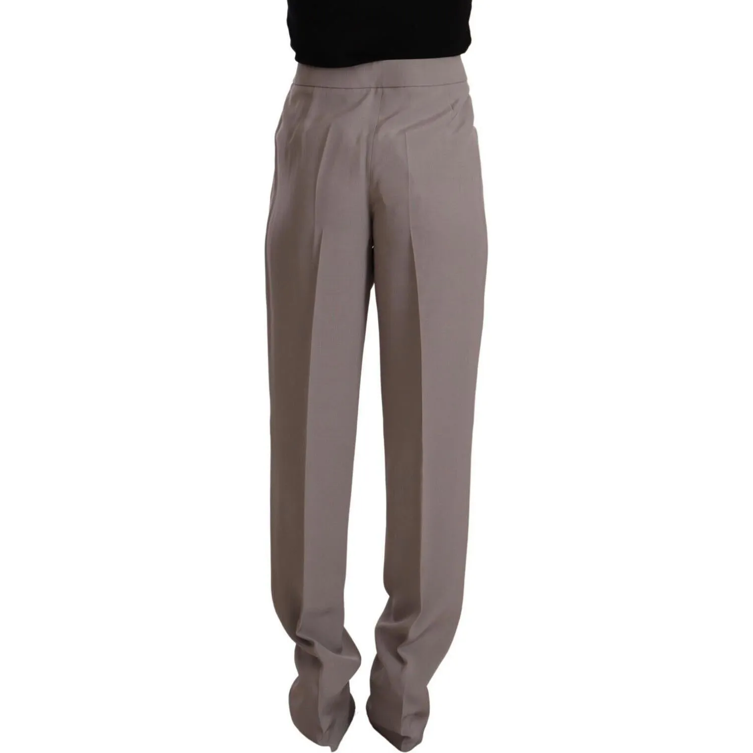 Armani Elegant High Waist Silk Blend Trousers