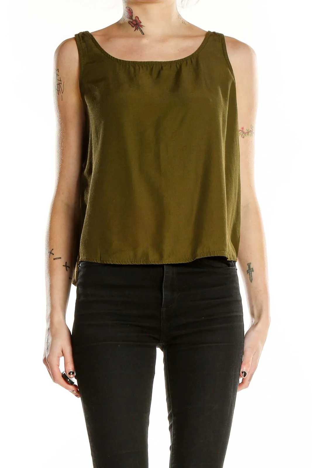 Brown Sleeveless Top