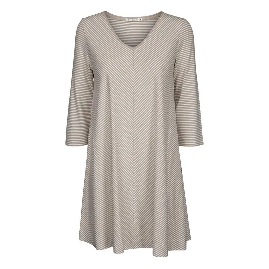 Bryce Tunic in Dove & Soft White Stripes