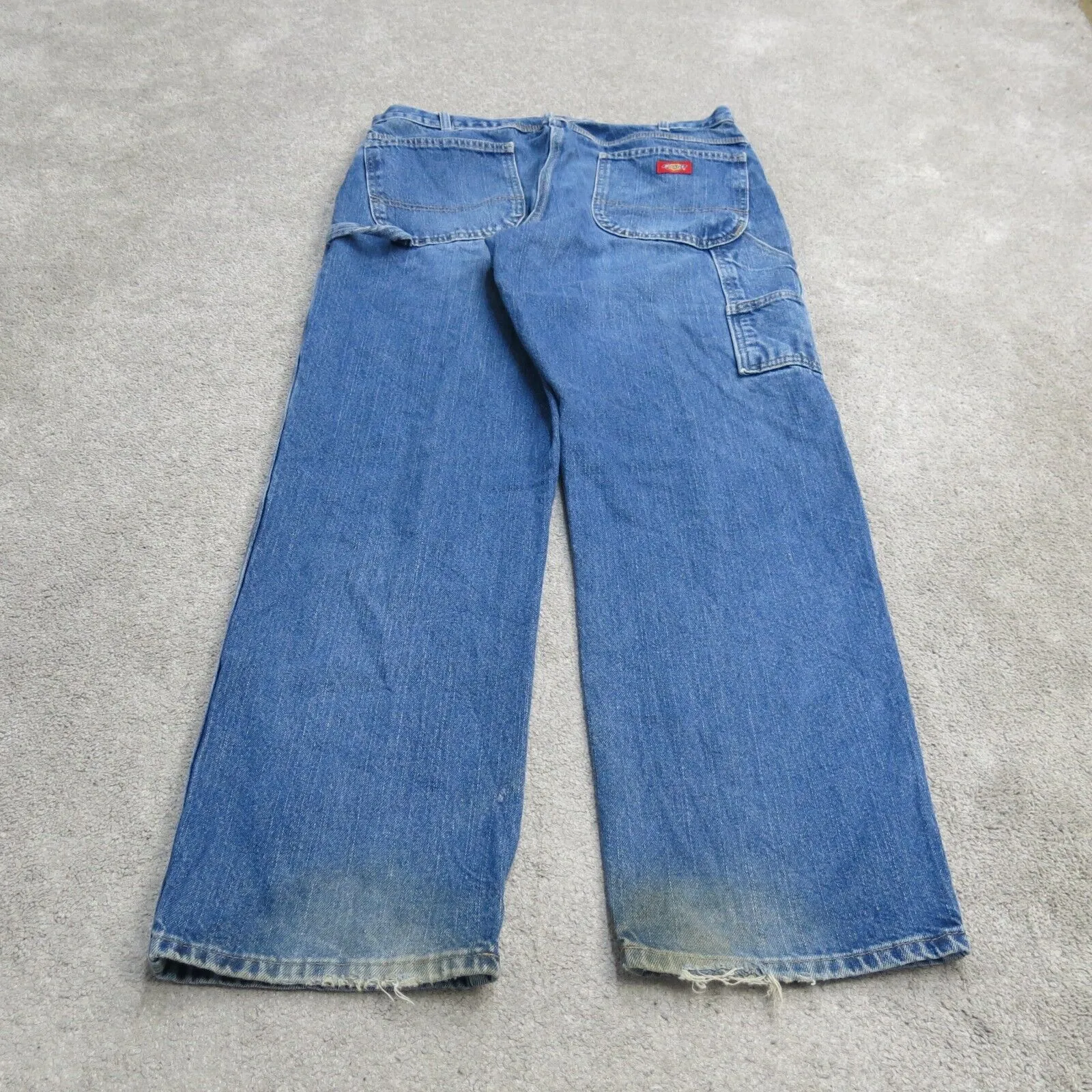 Dickies Jeans Mens 36X32 Blue 100% Cotton Mid Rise Comfort Fit Straight Leg