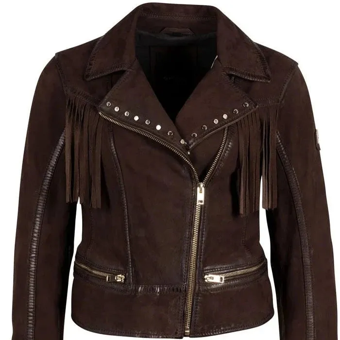 Fanny Leather Jacket (Brown)