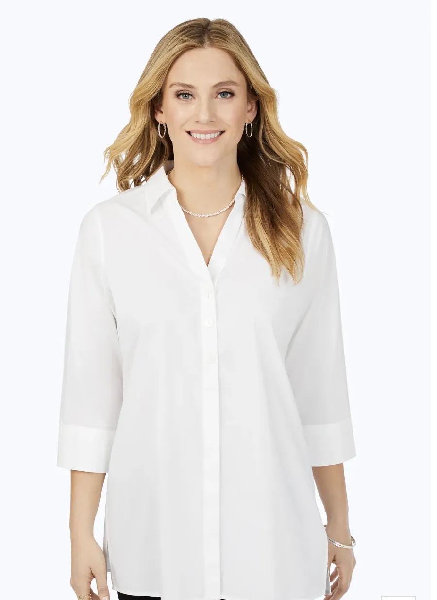 Foxcroft Pamela Essential Stretch No Iron Tunic