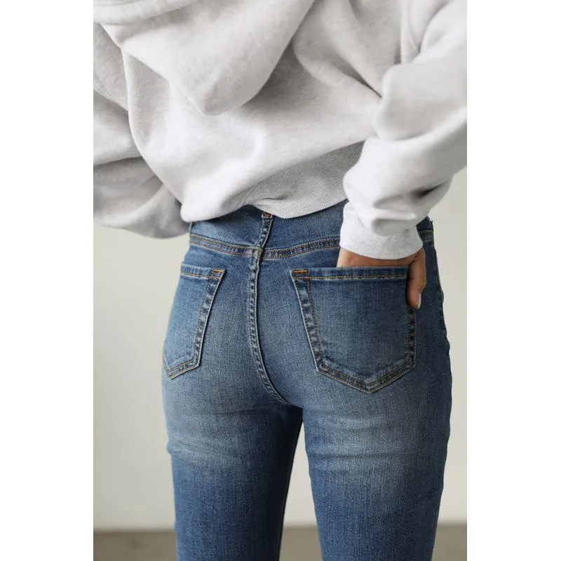 High Rise Skinny Stretch Denim Jeans