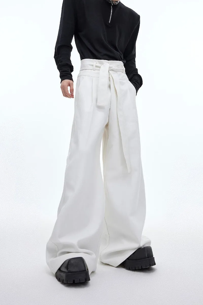 High Waist Draped Trousers