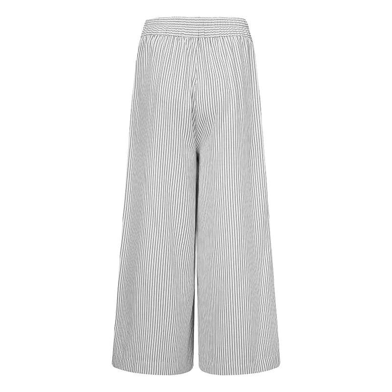 High Waist Stripe Wide leg Trousers