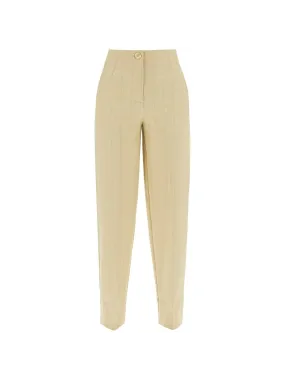 High-Waist Striped Trousers