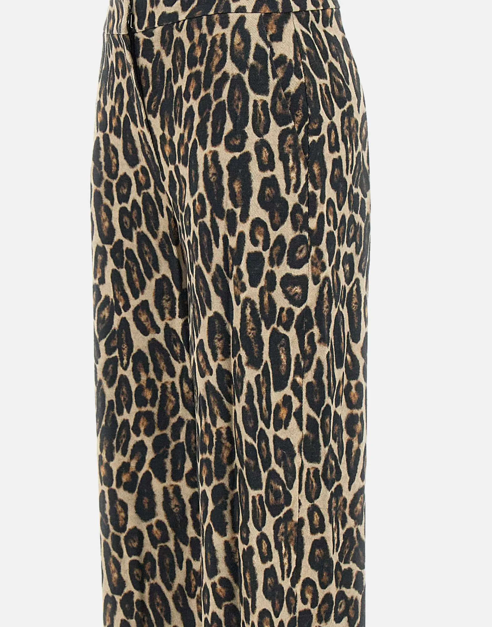 Leopard Print High Waist Trousers