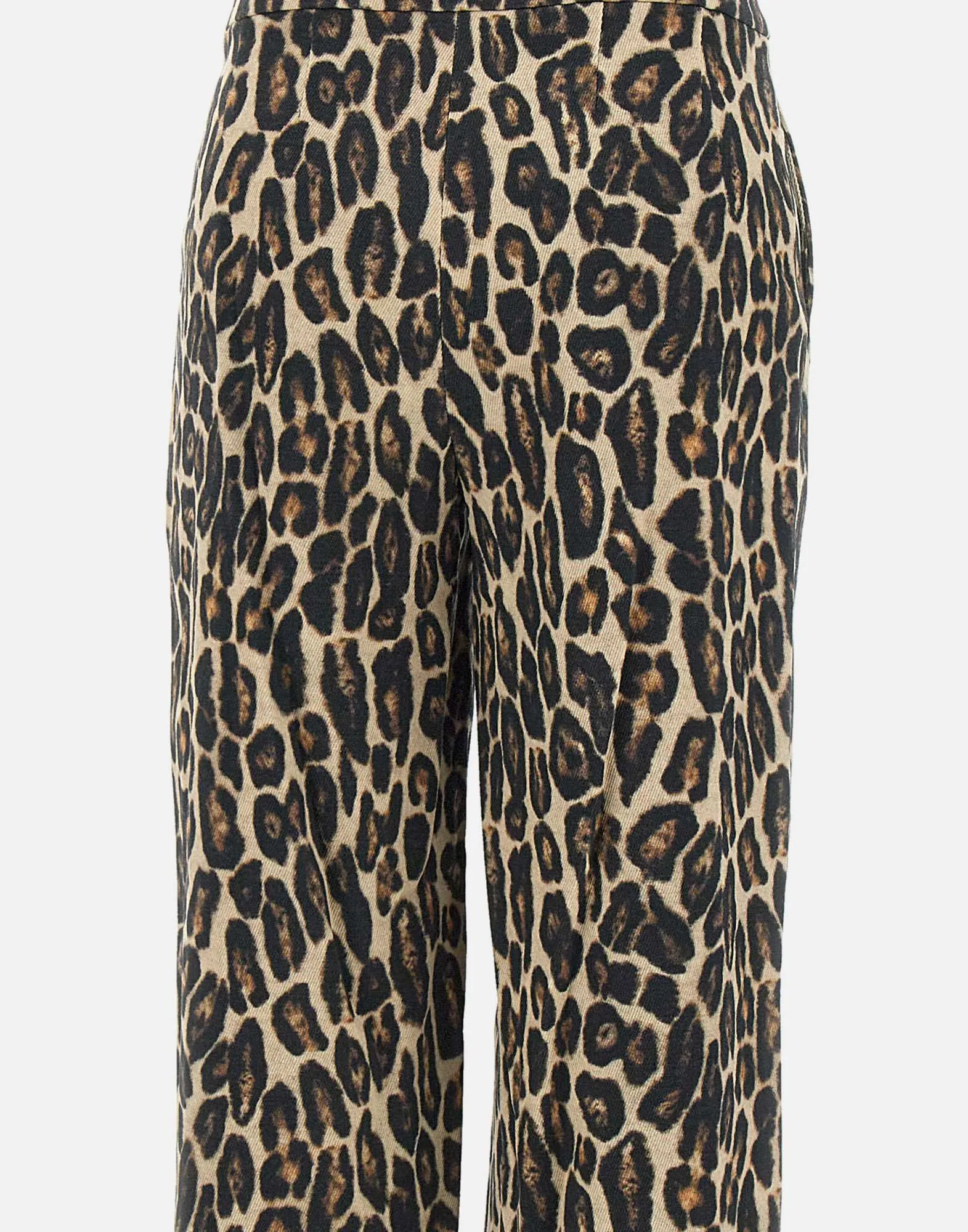 Leopard Print High Waist Trousers