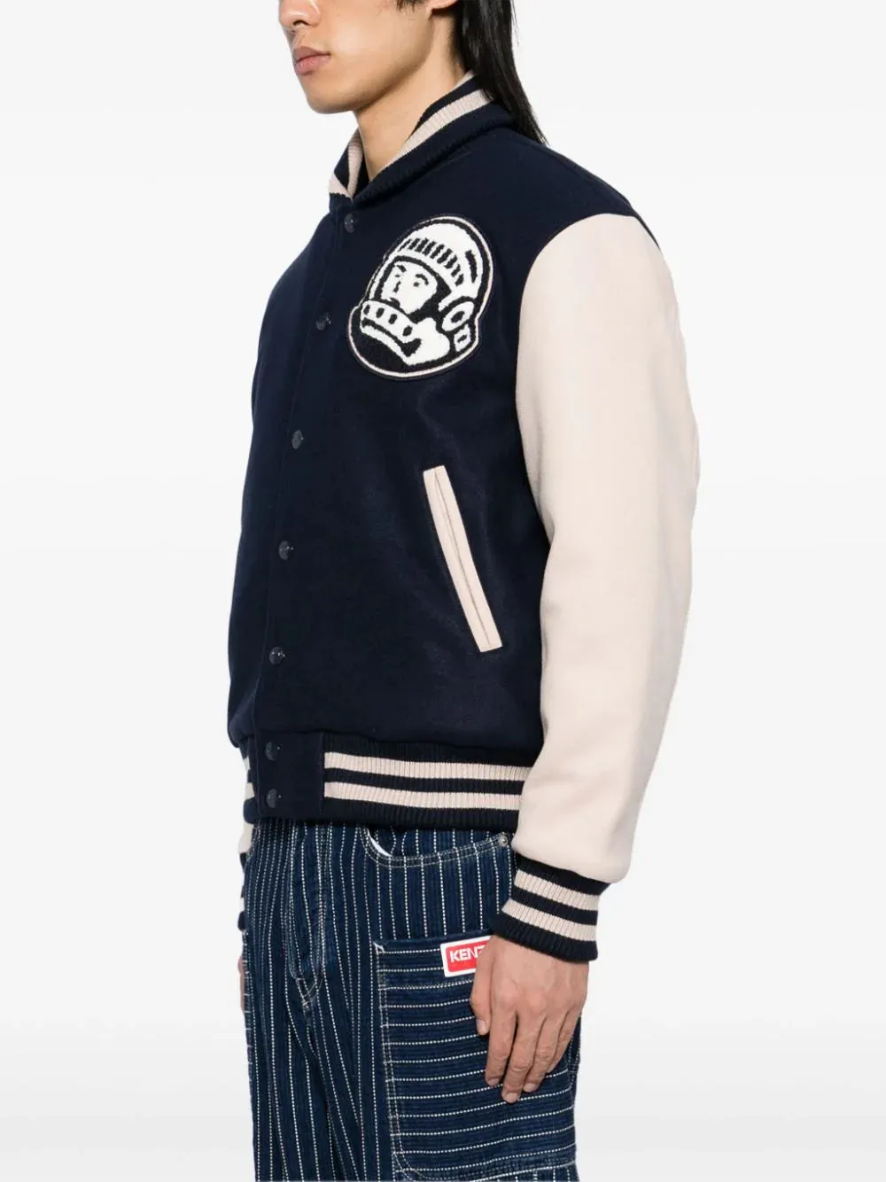 Logo-Patched Bomber Jacket