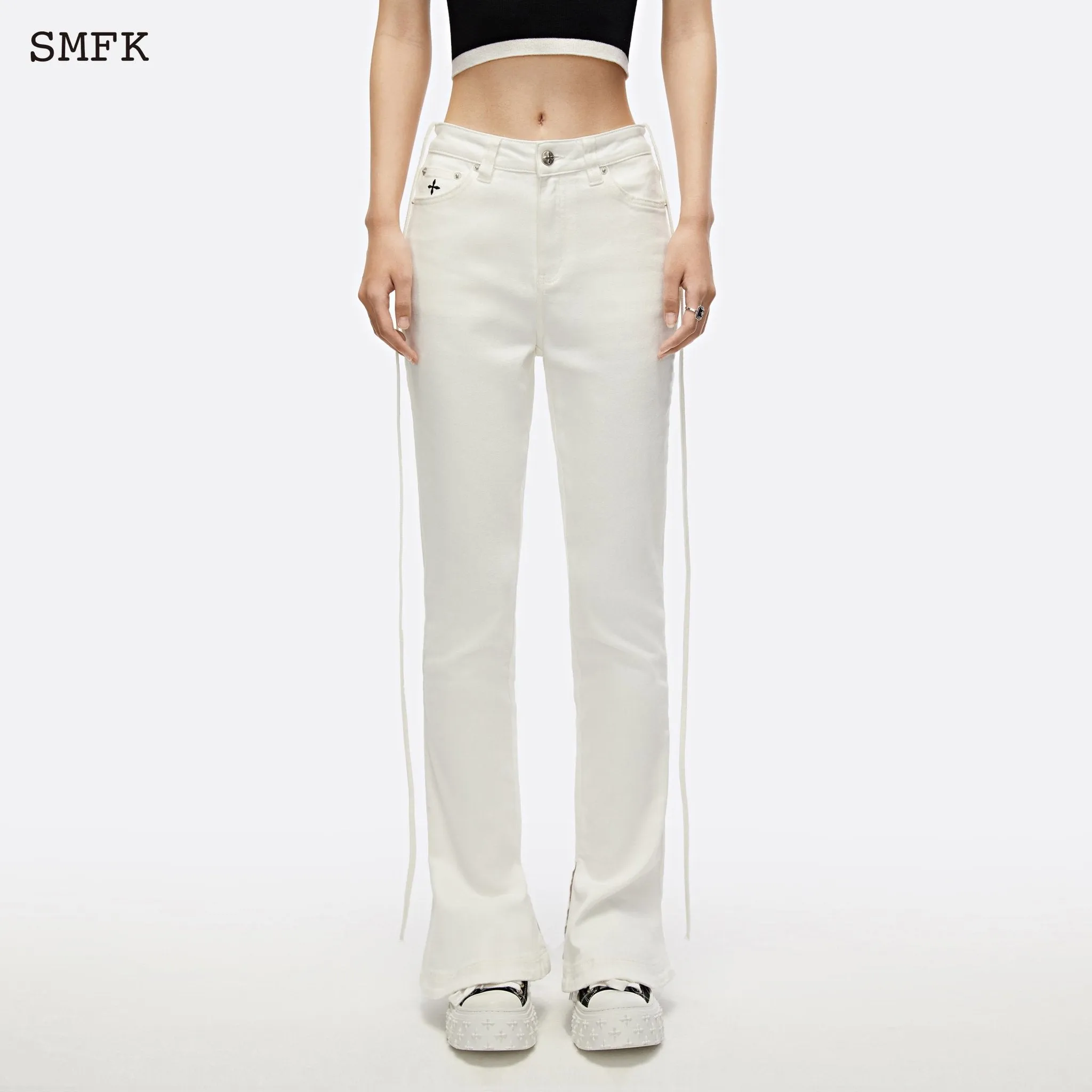 Mermaid Skinny Jeans Sky White