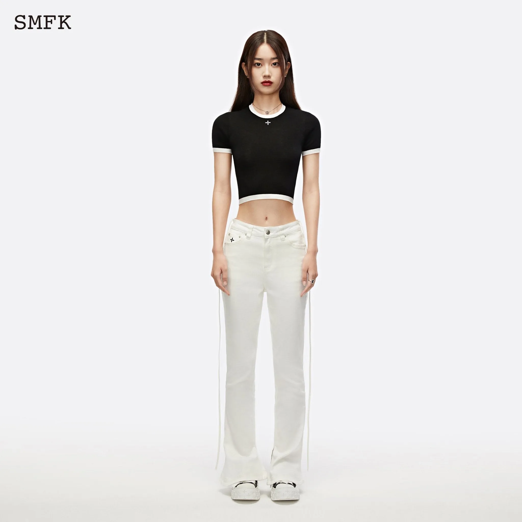 Mermaid Skinny Jeans Sky White