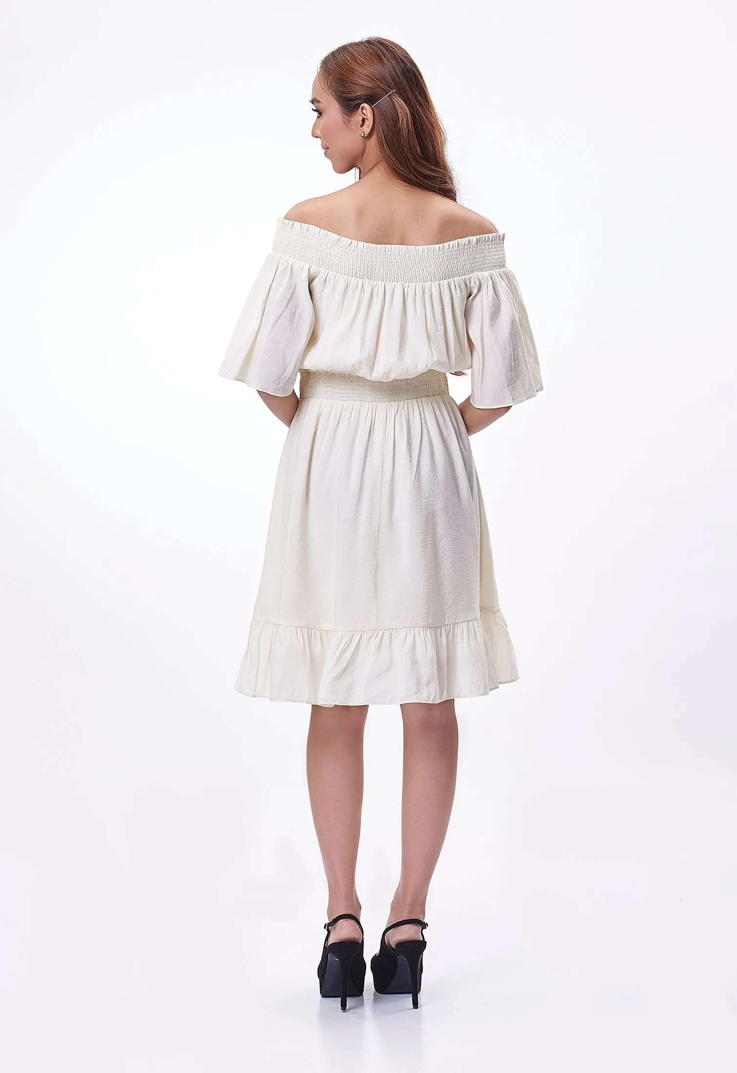 Off-Shoulder Embroided Dress