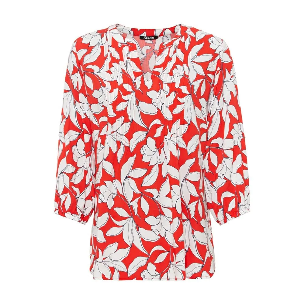 Olsen Woven Blouse in Floral Pattern