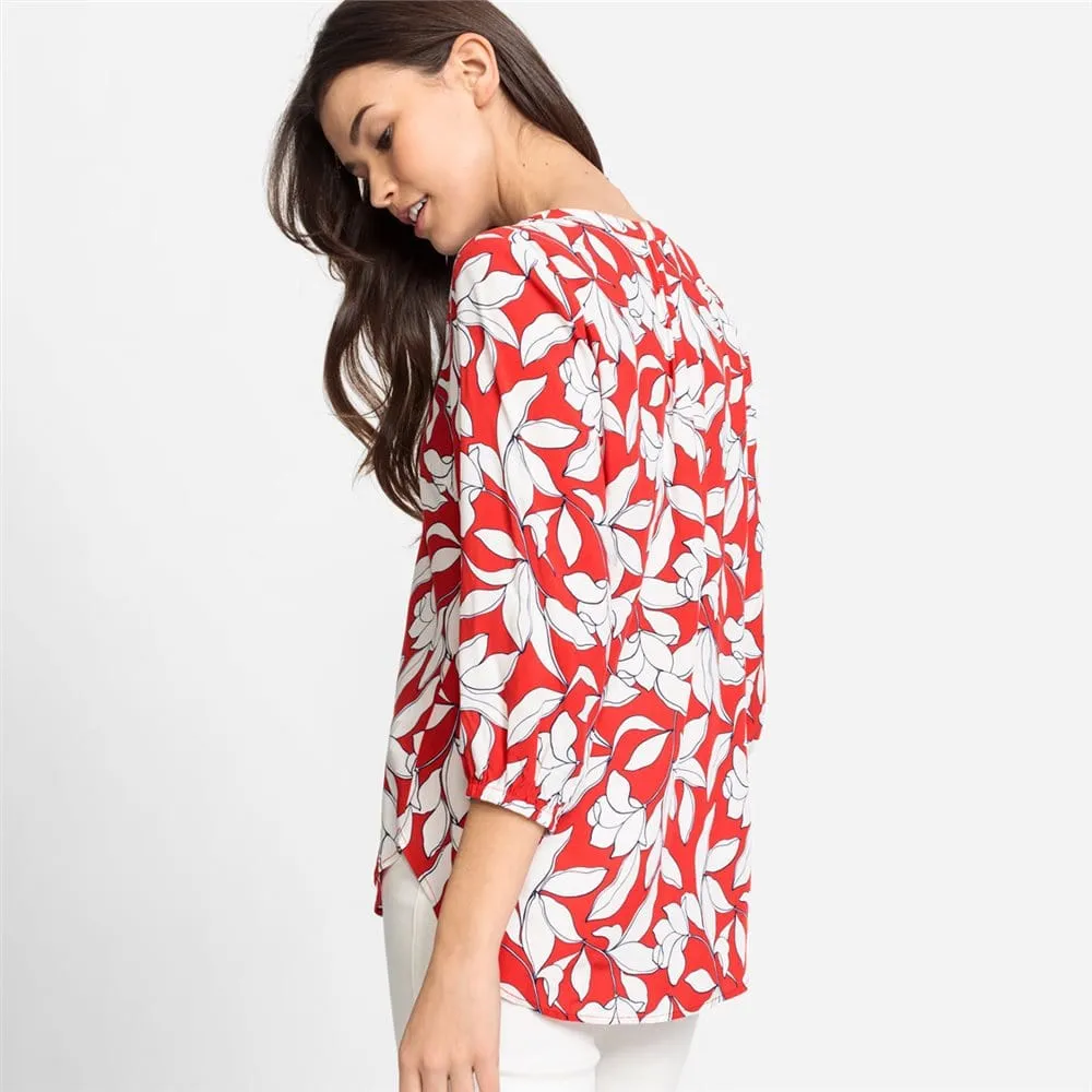 Olsen Woven Blouse in Floral Pattern