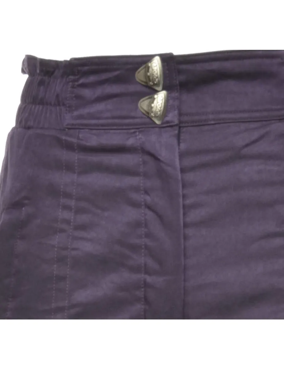 Purple High-Waist Ski Trousers - W28 L31