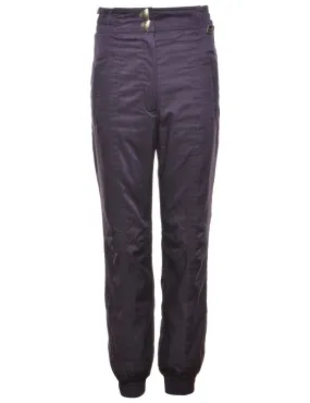 Purple High-Waist Ski Trousers - W28 L31