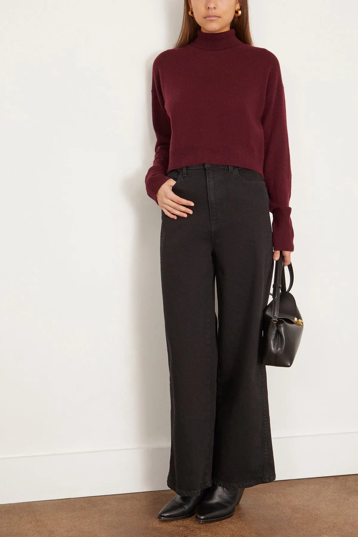 Sable Turtleneck Sweater in Bordeaux