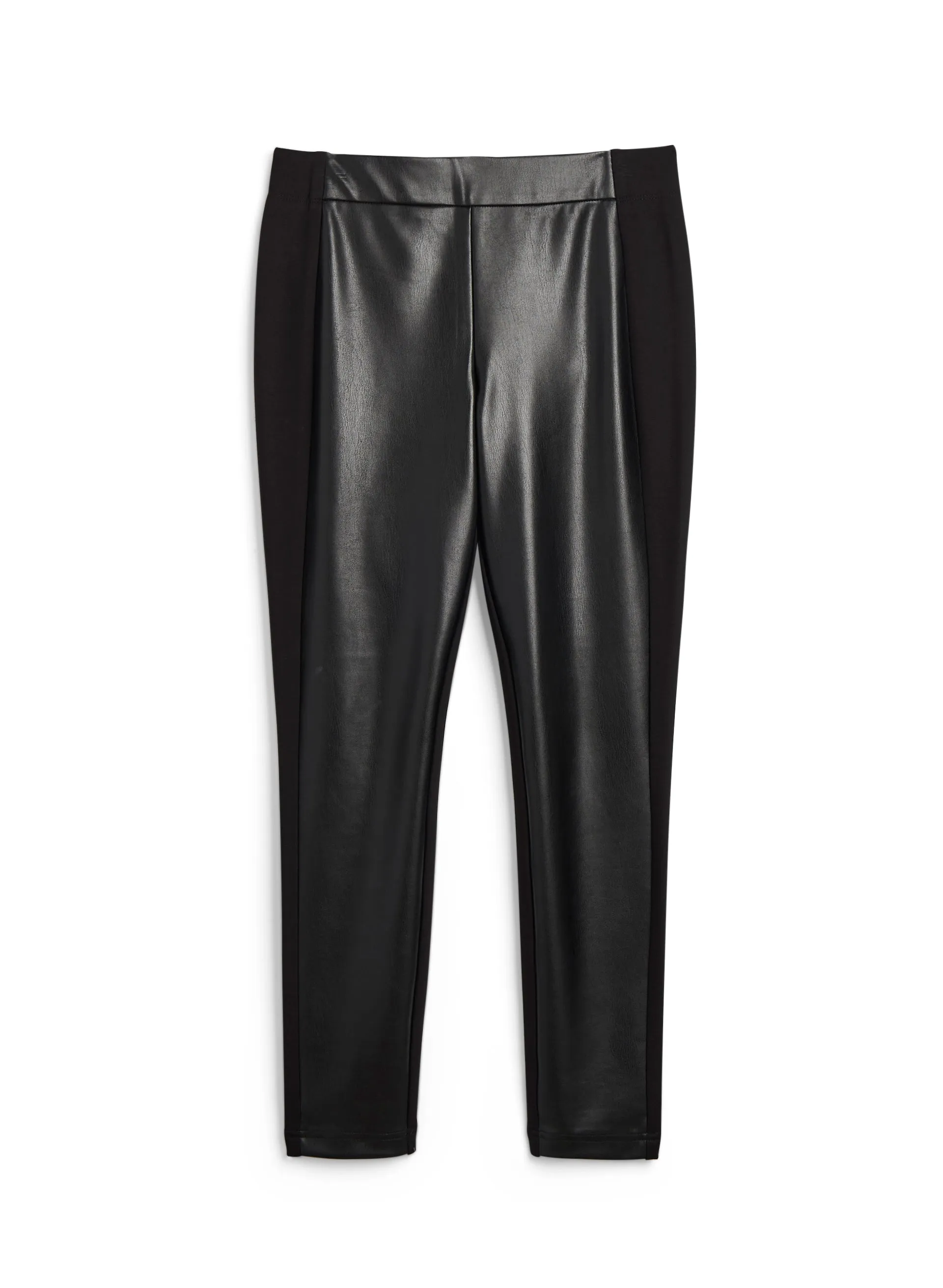 Vegan Leather Pull-On Leggings